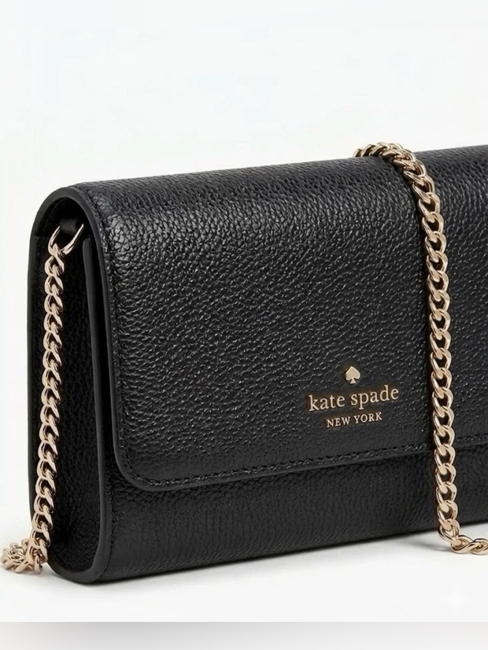 kate spade Black Leather Chain Crossbody